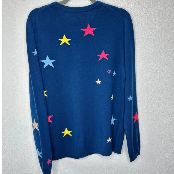 Chinti & Parker Navy Multi Star Long Sleeve Crewneck Sweater L - Picture 4 of 13